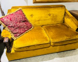 Beautiful golden sofa loveseat