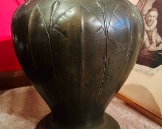 Large vintage brass urn vase 