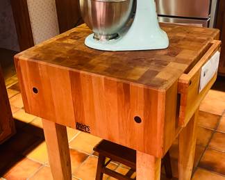 Boos Butcher Block and Kitchen Aid mixer. 2 of both are available for purchase. 