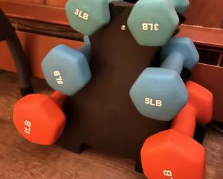 Exercise equipment free weight rack 