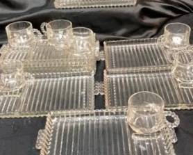 CT453VVintage Orchard crystal snack plates