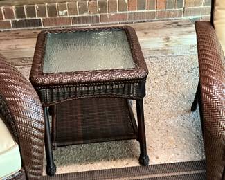 Outdoor furniture in sun room - matching table 