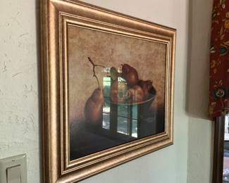 Framed oil picture