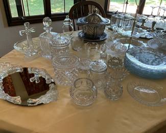 Silver plate a& glass items 