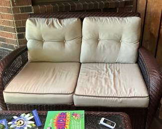 Outdoor furniture in sun room - matching loveseat