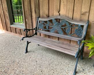 Great wooden & metal bench 