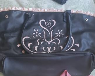 Mary Kay Pink and Black Laser Cut Bag 
