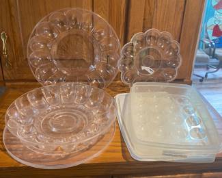Lot of 4 Plastic Egg Holders
