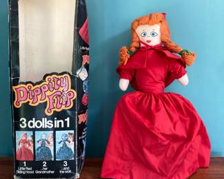 Vintage Dippity Flip Little Red Riding Hood 3 Dolls in 1
