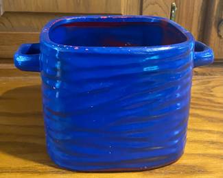 Blue and Red Hosley Potteries- 5.5x6.5
