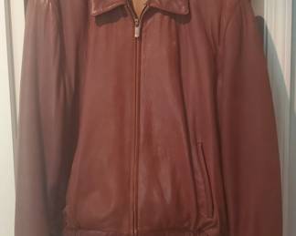 J. Park Leather Jacket, Mens XL
