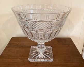 Shannon Crystal 10” Pedestal Centerpiece Bowl 10”h x 10”diam 

