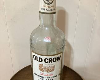 Old Crow Glass 1 Gallon Empty Bottle
