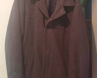 Roundtree And York Wool Coat, Mens Large

