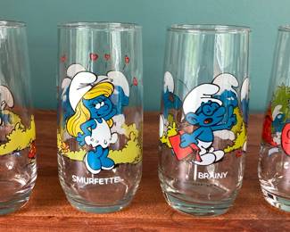 1982 Smurf Glass Tumblers
