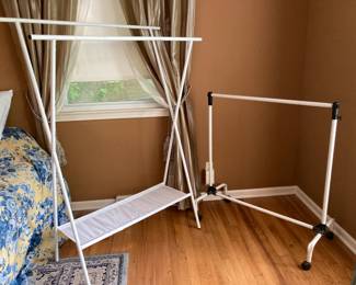 Two Portable Clothes Racks
