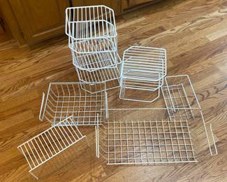 Lot of 7 Metal Cabinet Organizers
