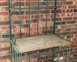 Green Metal Kitchen Baker’s Rack 6.5’h x 33”w x 21”d
