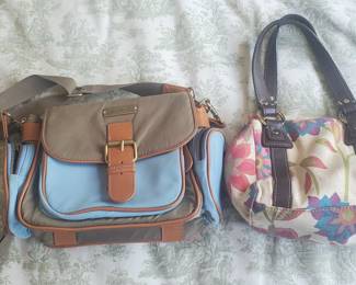 1 Eddie Bauer Nylon Bag, 1 Liz Claiborne Barrel Bag
