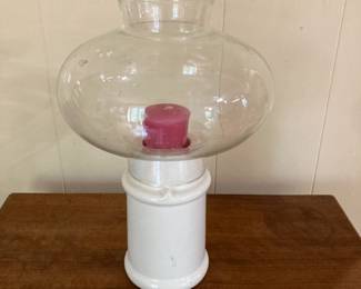 Vintage Ceramic Candlelight Lamp 12”
