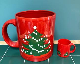 Giant Waechtersbach Christmas Tree Mug - small mug not included, for perspective only
