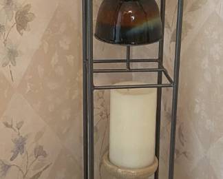 Gray Metal 3 Tier Candle Holder- 44x5.5
