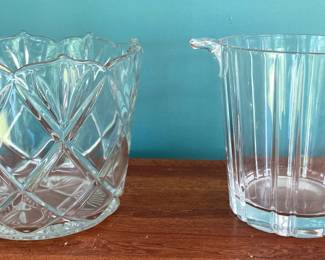 Pressed Glass and Crystal Ice/Champagne Buckets
