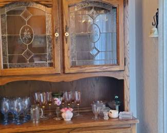 Lead glass china cabinet