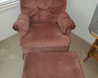 Rocker/recliner with ottoman in mint condition