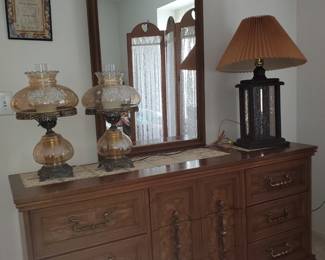 80s Bedroom set, dresser, (2) nightstands, chest of drawers and Bedstead