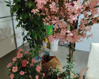 Numerous trees and floral items