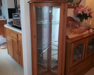 4.5' glass-front cabinet