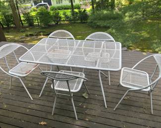 Salterini Rid Jid MCM Folding Chairs & Folding Table c 1960