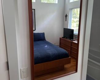 Rosewood framed mirror 