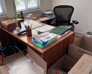 Teak Desk
Office chair 