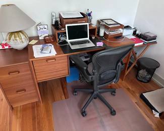 Danish Teak Desk and file cabinet 