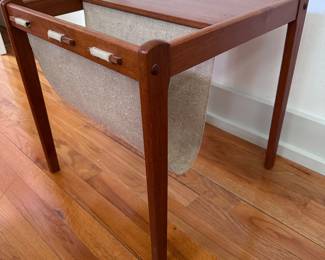 MCM Danish Teak side table with magazine holder by BRDR. Furbo