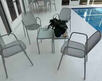 Patio chairs and end tables