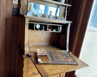Antique Wood Secretary 