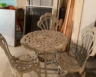 bistro table and chairs outdoors Sold