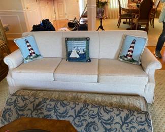 White sofa fold out bed