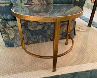 Pair of mirrored iron tables 