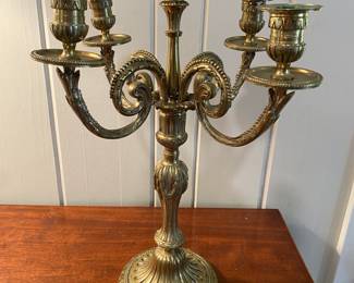 Pair of bronze candelabra 