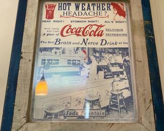 Coca Cola Framed Advertisement