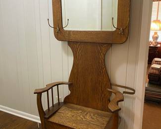 Antique hall tree