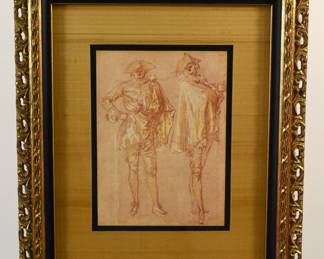 Jean-Antoine Watteau 'Two Gentlemen Jacomet'