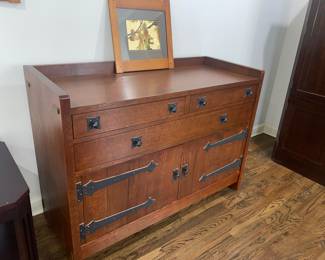 Stickley Gus side board with Copper strap hinges 
