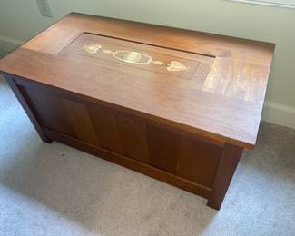 Stickley Mission style inlay cedar lined chest 