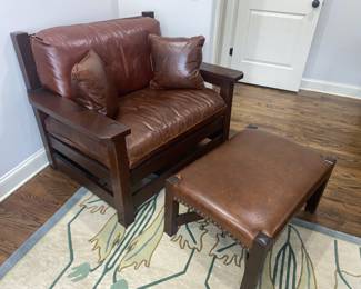 Stickley Mission chair and a half 