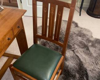 Stickley Harvey Ellis desk chair with inlay 
